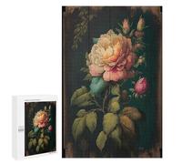 Puzzle de 1000 pièces pour Adultes - avec de Magnifiques Motifs de Roses, de Fleurs et d'herbes - Un Jeu Amusant pour Toute la Famille et Un pour Les Amis et la Famille - 26 x 38 cm