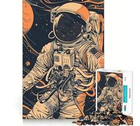 Puzzle de 1000 pièces pour Adultes,Aventure d'astronaute,découpe précise,Jeu de réflexion,Loisirs,Cadeau d'anniversaire Artistique (38x26cm)