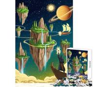 Puzzle de 1000 pièces pour Adultes Aventure Fantastique sur des îles flottantes ︰ Explorez des contrées mystiques dans Le Ciel Décoration intérieure Jouets Cadeaux et Jeux relaxants Un défi Stimulant