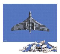 Puzzle de 1000 pièces pour Adultes - Avion de Guerre Avro Vulcan - Puzzle en Papier - Décoration intérieure 38 x 26 cm