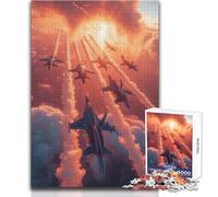 Puzzle de 1000 pièces pour Adultes - Avion Militaire - Profitez de Moments de détente et de Calme - Découpe Nette et résistante - Dimensions 38x26cm