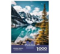 Puzzle De 1000 Pièces pour Adultes Banff National Park Scenery Puzzles pour Adultes - Décoration Murale pour Les Amateurs De Jeux Vidéo 38x26cm/1000pcs