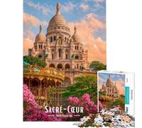 Puzzle de 1000 pièces pour Adultes Basilique du Sacré-Cœur Montmartre Paris Jeu de Puzzle Manuel Course de Vitesse Idéal comme Cadeau pour Toute la Famille (Taille 50x75cm)