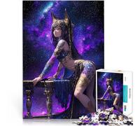 Puzzle de 1000 pièces pour Adultes Bastet la Nuit étoilée Compétition de Vitesse Manuelle Collection d'artistes, Beaux-Arts 52x38cm