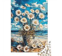 Puzzle De 1000 Pièces pour Adultes Beach Daisy Bouquet-1 Adolescents Puzzles Anti-Stress Jeux Difficiles Défi Activités Amusantes À La Maison 38x26cm/1000pcs