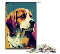 Puzzle de 1000 pièces pour Adultes Beagle Pop Art Casse tête Cadeau de Noël ou d'anniversaire 75x50cm