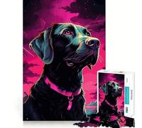 Puzzle de 1000 pièces pour Adultes Beau Chien Découpe précise Jeu créatif Attente au Temps Libre Cadeau apaisant pour Noël (38x52cm)