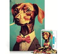 Puzzle de 1000 pièces pour Adultes Beau Chien Jeu de Finition Parfait Jeu cognitif Cadeau Jeu d'oisiveté Activité d'anniversaire (50x75cm)
