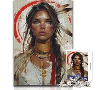 Puzzle de 1000 pièces pour Adultes-Beauté des tribus Indiennes-Décoration intérieure-Jeu de Bricolage-À partir de 14 Ans (Taille 38x26cm)