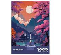 Puzzle De 1000 Pièces pour Adultes Beautiful Japanese Village Puzzle Anti-Stress, Difficile, Cadeau Unique pour Un Anniversaire Ou Noël 52x38cm/1000pcs