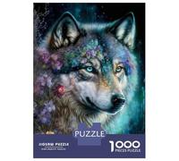 Puzzle De 1000 Pièces pour Adultes Beautiful Wolf Puzzles pour Adolescents Jeu Manuel Défi Difficile Cadeau d'anniversaire, Cadeaux, 52x38cm/1000pcs