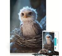 Puzzle de 1000 pièces pour Adultes Bébé Aigle dans Son nid Jeu d'articulation précis Jeu de Concentration Cadeau Amusant et Facile à réaliser Décoration de Noël (38x26cm)