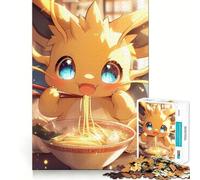 Puzzle de 1000 pièces pour Adultes Bébé Dragon Ramen Décoration soignée Jeu de réflexion Cadeau d'anniversaire Artistique 38x26cm