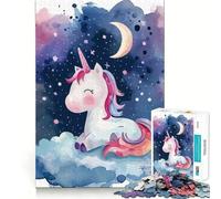 Puzzle de 1000 pièces pour Adultes,bébé Licorne,Animal Mignon,découpe précise,Jeu de réflexion Amusant,Cadeau de détente et de Divertissement,Cadeau d'anniversaire (38x52cm)