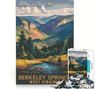 Puzzle de 1000 pièces pour Adultes, Berkeley Springs, Virginie-Occidentale, Jeu Impossible, Anti-Stress, Cadeau Original pour Un Anniversaire ou Noël 50x75cm