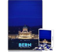 Puzzle de 1000 pièces pour Adultes, Berne, Suisse Jeu éducatif Familial Modèle à Assembler Idée Cadeau de Noël Secret Dimensions 38x52cm