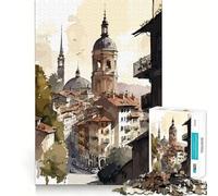 Puzzle de 1000 pièces pour adultes, Berne, Suisse, peinture, connexions précises, plaisir de jeu, jeu intelligent, cadeau, temps de repos, jeu, décoration d'anniversaire (50 x 75 cm)
