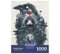 Puzzle De 1000 Pièces pour Adultes Beware The Door Puzzles pour Adolescents Jeu Manuel Défi Difficile Cadeau d'anniversaire, Cadeaux, 38x26cm/1000pcs