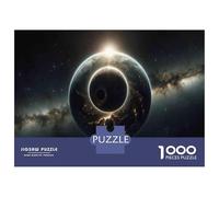 Puzzle De 1000 Pièces pour Adultes Black Hole Eclipse Puzzle Jouet Décoration Murale Une Œuvre d'art Cadeaux Uniques pour Anniversaire Et Noël 70x50cm/1000pcs