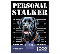 Puzzle De 1000 Pièces pour Adultes Black Labrador Stalker Puzzle Adulte, Jouet, Décoration Murale, Difficile, Cadeau d'anniversaire, Cadeaux, 38x26cm/1000pcs