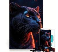 Puzzle de 1000 pièces pour Adultes Black Panther en Gros Plan,décoration soignée,Jeu cognitif Amusant,Jeu de Paix,activité d'anniversaire (50x75cm)