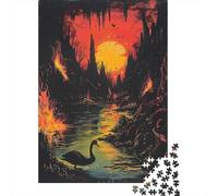 Puzzle De 1000 Pièces pour Adultes Black Swan Art Print-13 Puzzle pour Adultes Jeu De Réflexion Jeu De Détente pour Passer Le Temps Interaction Parent-Enfant 38x26cm/1000pcs