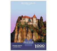 Puzzle De 1000 Pièces pour Adultes Bled Castle in Slovenia Puzzles pour Adultes, Jeu Manuel, Cadeau d'anniversaire, Activités Amusantes À La Maison, 52x38cm/1000pcs