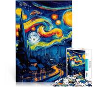 Puzzle de 1000 pièces pour Adultes Bleu de la Ville pour Le Jeu éducatif Challenge Toy est idéal comme Cadeau pour Toute la Famille 38x26cm