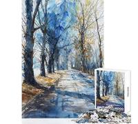 Puzzle de 1000 pièces pour Adultes Blues d'hiver Jeu Pratique pour Toute la Famille Décoration Murale Entraîne Ton Cerveau et ta dextérité (50x75cm)