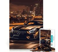 Puzzle de 1000 pièces pour Adultes BMW AMG GT Stealth Edition Clean Edge,Jeu de logique et d'adresse,Jeu de détente,décoration de Noël (38x52cm)