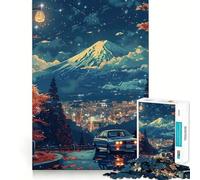 Puzzle de 1000 pièces pour Adultes BMW E avec Mont Fuji Japon Décoration soignée,Jeu cognitif et ludique,activité de Paix,Cadeau d'anniversaire (50x75cm)