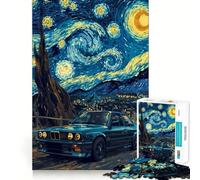 Puzzle de 1000 pièces pour Adultes BMW E Nuit étoilée,œuvre d'art Finement découpée,Jeu de Concentration,Jeu de Calme,activité d'anniversaire (38x52cm)