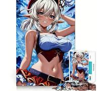 Puzzle de 1000 pièces pour Adultes Boom Fire Girl Fine Cut Art,Jeu de Concentration,Jeu Calme,activité d'anniversaire (50x75cm)