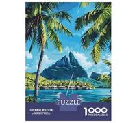 Puzzle De 1000 Pièces pour Adultes Bora Bora Tropical Paradise Puzzles pour Adultes Vacances À La Maison Tue-t-il Le Temps Chaque Pièce Est Unique - Un pour Les Joueurs 70x50cm/1000pcs
