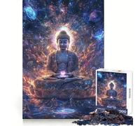 Puzzle de 1000 pièces pour Adultes Bouddha dans Le Cosmos (38x26cm) Stimulation mentale,détente et Pleine Conscience,Assemblage précis,Cadeau de Noël idéal