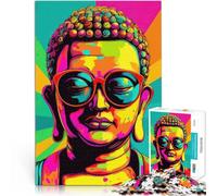 Puzzle de 1000 pièces pour Adultes Bouddha Popart - Zen Pop Explosion Jeu Stimulant Car C'est Un pour Toute la Famille 52x38cm