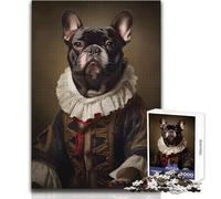 Puzzle de 1000 pièces pour Adultes - Bouledogue français Baroque - Détendez-Vous Pendant Votre Temps Libre - Découpe Nette et Assemblage sans Couture - Dimensions:38x26cm