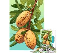 Puzzle de 1000 pièces pour Adultes Branche d'amandier avec amandes mûres Défi intellectuel Jeu addictif Jeu Familial Difficile Cadeau de Père Noël Secret (Dimensions 38x26cm)