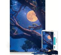 Puzzle de 1000 pièces pour Adultes Branches d'arbre sur Fond de Nuit étoilée Jeu de réflexion Amusant et précis Activité de Loisirs et d'anniversaire (50x75cm)