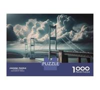 Puzzle De 1000 Pièces pour Adultes Bridge to Nowhere Surreal Landscape Puzzle pour Adolescents - Niveau Difficile - Chaque Pièce Est Unique - Jeu Amusant Et Stimulant pour Toute La Famille 38x26cm/10