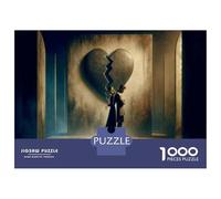 Puzzle De 1000 Pièces pour Adultes Broken Hearted Couple Puzzle pour Adolescents - Niveau Difficile - Chaque Pièce Est Unique - Jeu Amusant Et Stimulant pour Toute La Famille 52x38cm/1000pcs