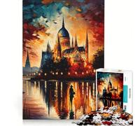 Puzzle de 1000 pièces pour Adultes, Budapest en Couleur, Jeu de réflexion, découpe de précision, Collection d'artistes, Beaux-Arts, 38x26cm