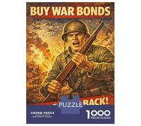 Puzzle De 1000 Pièces pour Adultes Buy War Bonds and Strike Back Puzzles pour Adultes pour S'amuser en Famille pour Un Anniversaire, Noël, Un Jeu De Défi Unique 38x26cm/1000pcs