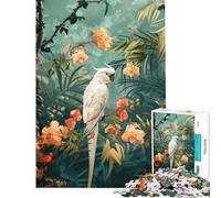Puzzle de 1000 pièces pour Adultes Cacatoès Blanc dans Un Paradis Tropical Activités Amusantes à la Maison pour Toute la Famille Jeu Impossible pour Les 14 Ans et Plus Jeu de Puzzle proposé (50x75cm)