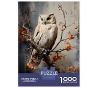 Puzzle De 1000 Pièces pour Adultes, Cadeau Autumnal Owl Perch Puzzle, Jeux Relaxants, Difficile, Cadeau d'anniversaire, 38x26cm/1000pcs