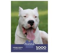 Puzzle De 1000 Pièces pour Adultes - Cadeau Dogo Argentino Puzzle pour Adultes - Jeu De Réflexion - Décoration Parfaite - Difficile À Compléter 52x38cm/1000pcs