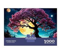 Puzzle De 1000 Pièces pour Adultes - Cadeau Enchanted Night Sky with Full Moon Puzzle pour Adultes - Jeu De Réflexion - Décoration Parfaite - Difficile À Compléter 38x26cm/1000pcs