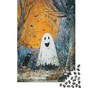 Puzzle De 1000 Pièces pour Adultes - Cadeau Ghost Cat Halloween Art Print Puzzle pour Adultes - Jeu De Réflexion - Décoration Parfaite - Difficile À Compléter 52x38cm/1000pcs