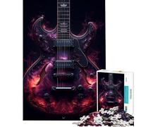 Puzzle de 1000 pièces pour Adultes Cadeau Guitare électrique avec Motif nébuleuse défi Difficile à relever Jeu Familial pour Les 14 Ans et Plus Jeu de Puzzle Offert (50x75cm)