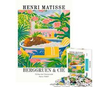 Puzzle de 1000 pièces pour Adultes Cadeau Henri Matisse Buffle dans Une Baignoire Activités Amusantes à la Maison améliore la mémoire Jeu de réflexion pour Les 14 Ans et Plus (38x52cm)